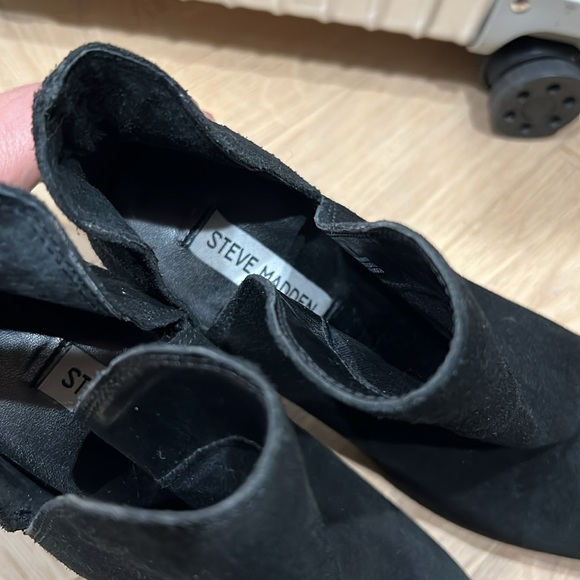 Steve Madden Suede Bootie Rookie Cut ankle boots Chunky Block Heels, 8.5M - Picture 7 of 8